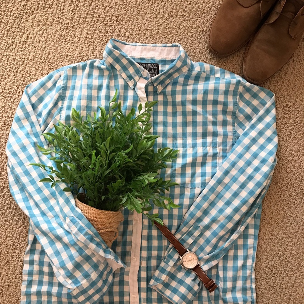 3/$20 Turquoise and white shirt